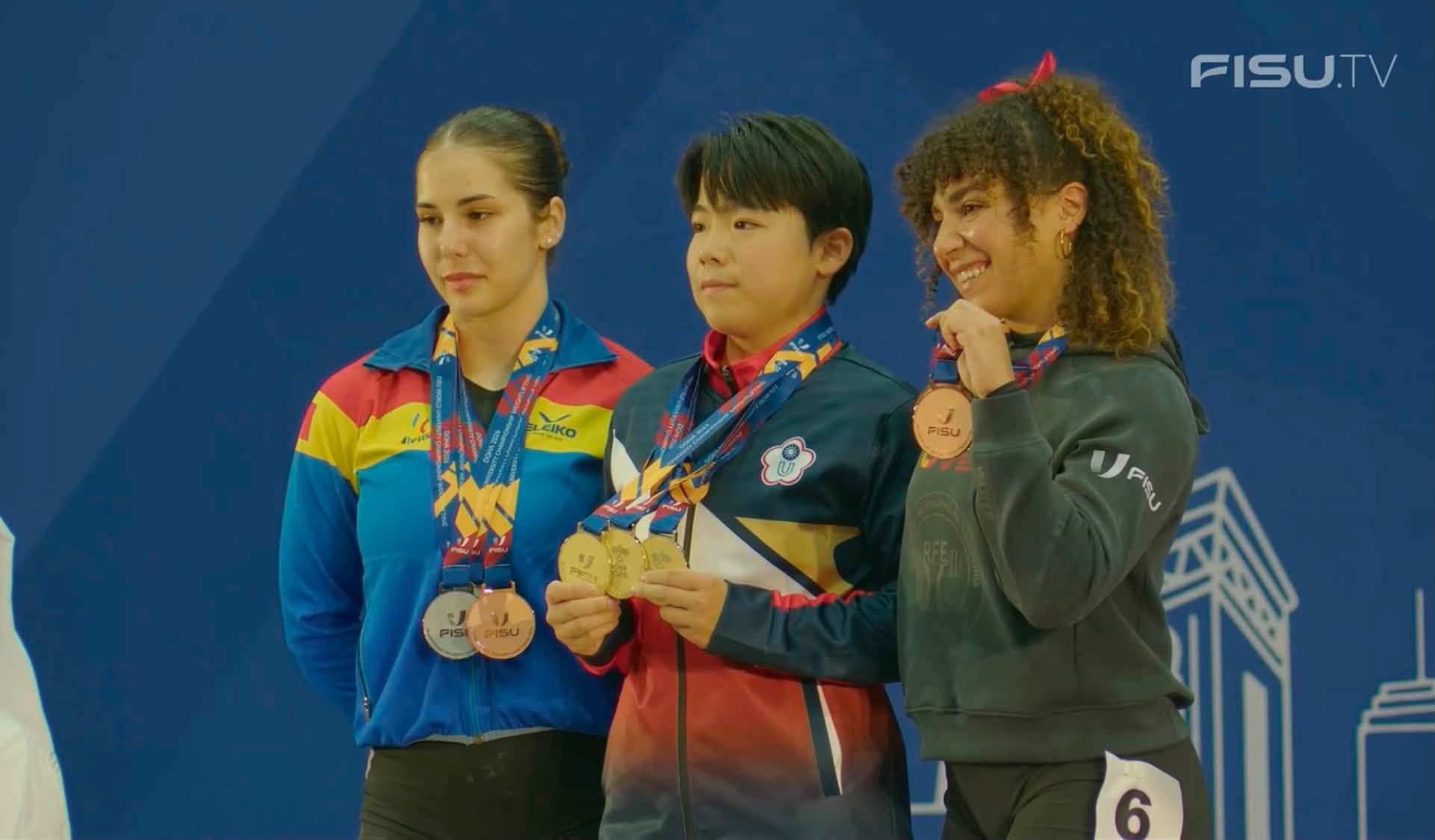 賀！本校舉重隊 楊淑婷、陳歆寧、彭羽琳、莊倚淇參加 2026年卡達杜哈世界大學舉重錦標賽 榮獲9金2銅佳績!!